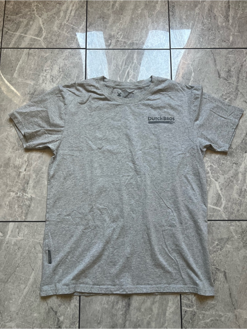 Dutch Bros Coffee Men’s Heather Gray Short Sleeve Graphic T-Shirt 100%Cotton L